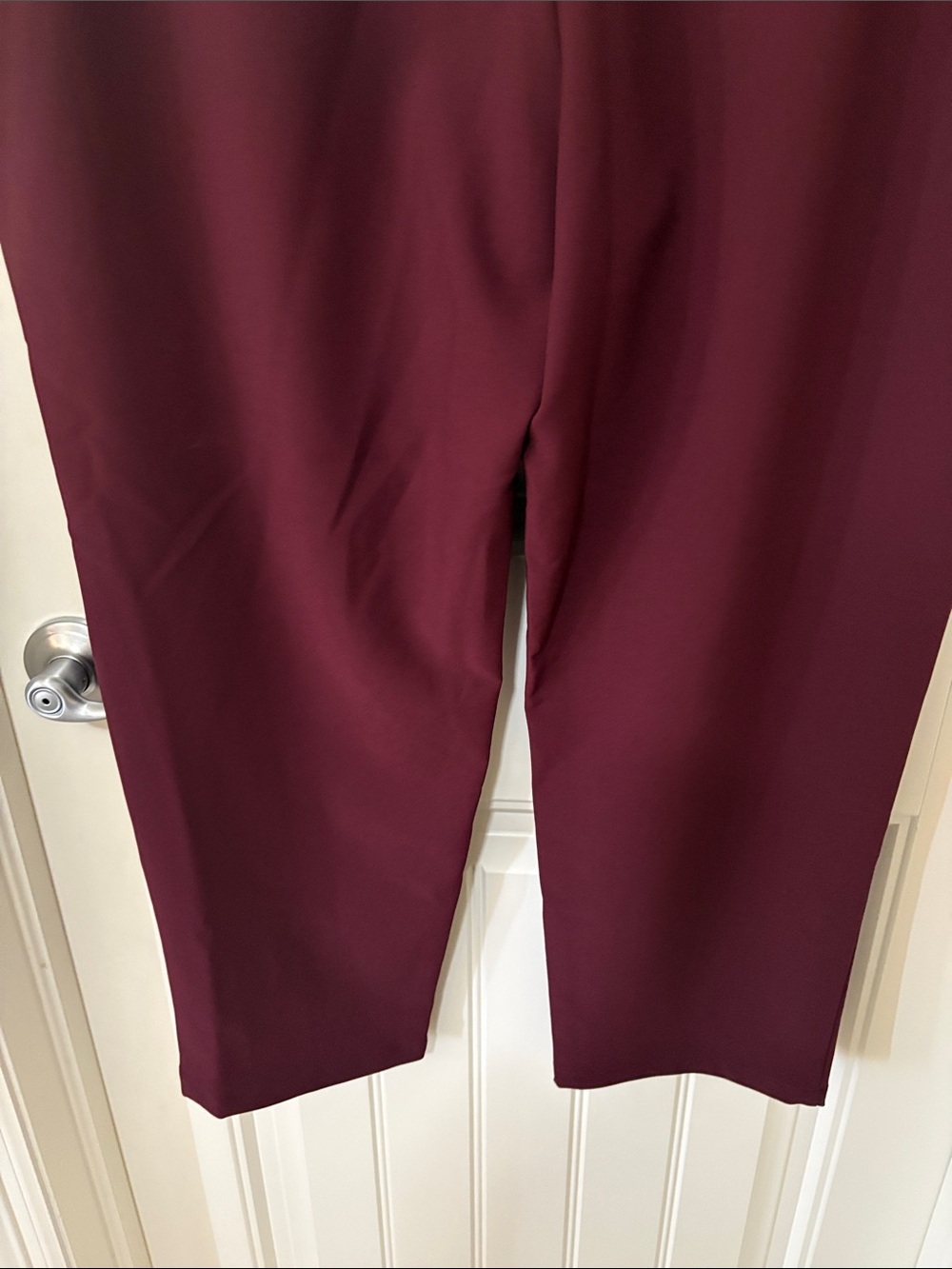 NWT Nine West Cropped Pull-On Pants in Deep Burgundy - Picture 11 of 12